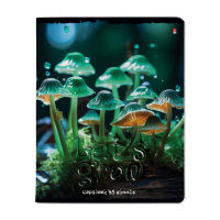 Тетрадь А5 48л кл. Альт "Грибы фентези" УФ-лак, бел.100%