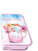 Пенал 1 отд. (190*115*30) молния, картон soft-touch "Нежный букет"