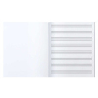 Тетрадь для нот А5 24л., расшир.нотный стан, скоба "Мышка на клавишах"