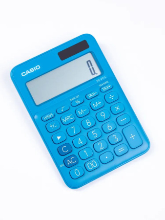 Калькулятор 12 разр.  CASIO MS-20UC-BU-S-EC настольный, синий
