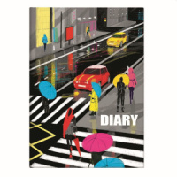 Ежедневник недат А5 7БЦ,  80л. "Diary. Мегаполис" выб.УФ-лак, софт-тач, лин.