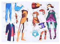 Книжка А4  16стр. "Вырежи куклу аниме. Бумажные куколки. В стиле аниме"