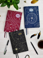 Ежедневник дат. 2025г А5 176л., мягк. переп., кожзам "Шиммер черный. Нумерологический"