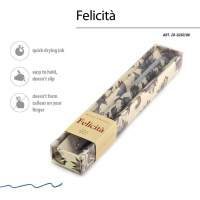 Ручка в футляре "Felicita. Цветы" шарик., 0,7мм, металл., синие чернила