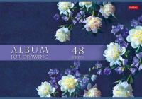 Альбом А4 48л скоба "Роскошные цветы"  100 г/м2*