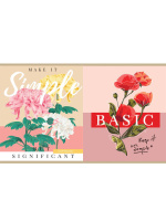 Тетрадь А5  96л кл. Проф-Пресс "Стильная флористика" лен