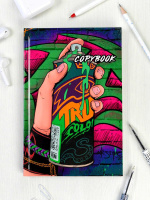 Блокнот А5 7БЦ  96л "Граффити баллончик" кл., глянц.лам.