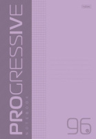 Тетрадь А4  96л кл. скоба Hatber  пласт.обл. "PROGRESSIVE. Фиолетовая"