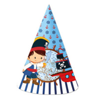 Колпак карнавальный "Приключения пирата" 18см,  6 шт/уп