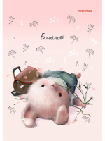 Блокнот А6  24л скоба "Пастельные животные" клетка