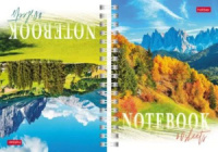 Блокнот А6 7БЦ гребень  80л "Очарование природы" кл., глянц.лам., двойн.обл.