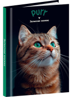 Блокнот А7 7БЦ  48л "Зеленоглазый котик - 1" клетка, глянц.лам.