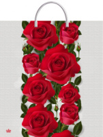 Пакет 44*40см (100мк) с пластиковой ручкой "Волшебные розы" ПВД