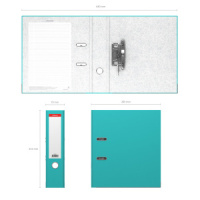 Регистратор А4 70мм, Standart, бирюзовый