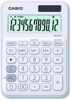 Калькулятор 12 разр. CASIO MS-20UC-WE настольный, белый