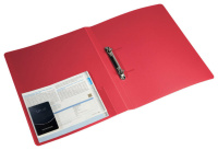 Папка 2 кольца 27 мм 0,7 мм пластик А4 красн.