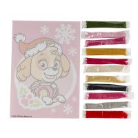 Аппликация из песка 20*15см Щенячий патруль новогодняя "Праздничная Скай"