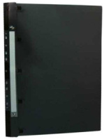 Скоросшив. пласт. А3 прозр. верх.  с перфорацией, чёрный, вертик.