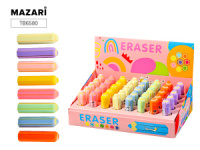 Ластик MAZARI "Карандаш" 1,5*1,5*6,5см, фигурн., 8 диз.