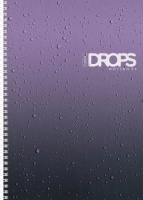 Тетрадь А4  80л кл. гребень Hatber "Drops" глянц.лам.