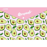 Конверт на кнопке  с рисунком А4 Pink Avocado 0,15мм