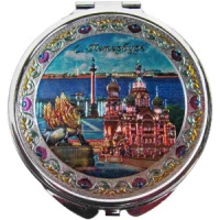 Зеркало 7см "Грифон-Спас-Дворцовая" серебро