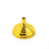 Подставка пластиковая п/наст.флажки, круглой формы, золото