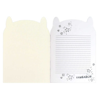 Блокнот 120*170мм  32л скоба "Зайка-кофеман" лин., фигурн.вырубка, мат.лам.