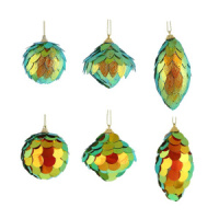 Подвесное украшение  8 см "Ассорти" зелено-бронзовый, 6 видов