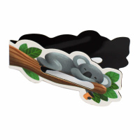 Набор закладок магнитных  2шт., "Ленивец и коала" 30*60мм