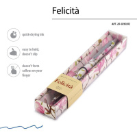 Ручка в футляре "Felicita. Летний сад" шарик., 0,7мм, металл., синие чернила