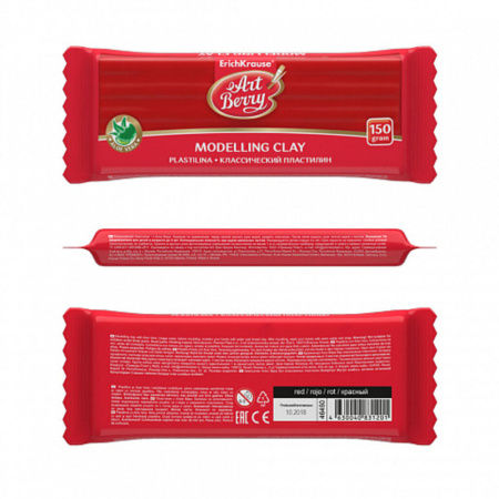 Пластилин   Классический  ArtBerry с Алоэ Вера 150г красный