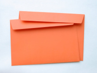 Конверт 114*162мм оранжевый, силик.лента