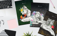 Тетрадь А4  80л кл. скоба ПЗБМ "Во сне и наяву" тисн.фольгой, твин.лак, конгрев