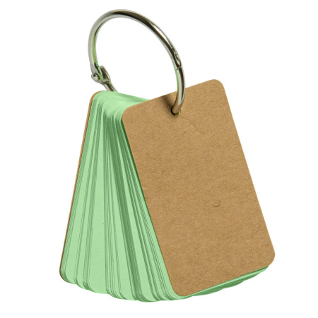 Карточки д/записи иностр. слов 70*40мм 90 листов., кольцо, 4 цвета