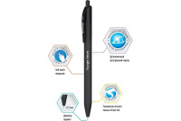 Ручка шариковая автоматическая Berlingo "Triangle Velvet" (NEW) синяя, 0,7мм, трехгранный корпус