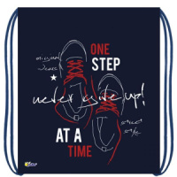 Мешок для обуви 1 отд, 410*490 "Шаг за шагом" петля