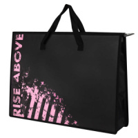 Папка А3 (450*330*90) с ручками, молния, пластик "Дерзкий розовый"