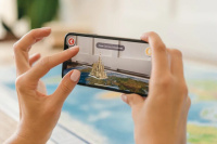 Карта Мира физическая интерактивная 1:29М 101*66см, ламинация, на рейках