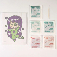 Аппликация из песка 13*17см  "Аниме. Сиренька" 5+