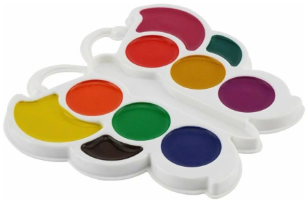 Акварельные краски 10цв. Бабочка, медовые, фигурн. п\упак, б\к