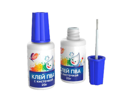 Клей ПВА  20 гр. с кисточкой
