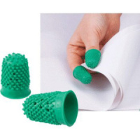 Напалечник д\бумаги, d=24мм, высота 40мм, резин, зеленый