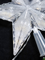 Макушка на ёлку "Звёздочка"  20см, 10 LED, 2 режима, теплый желтый свет, на батарейках