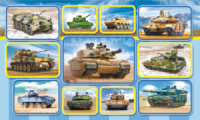 Наклейки детские 16*9см  "Танки" с блёстками Наклейки детские 16*9см  "Танки" с блёстками