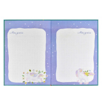 Дневничок для девочек А5 48л. 7БЦ "Лиса на качелях" глянц.лам., тисн.фольгой