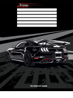 Тетрадь А5 12л косая лин. Проф-Пресс "Микса авто" твин.лак, 5 диз.в спайке