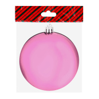 Ёлочный шар 10 см Розовый, пластик