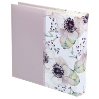 Фотоальбом 200 фото 10*15см Цветы, бум.карм.с мемо, книжн. пер-т