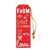 Закладка для книг "Любовь к Питеру" металл., 5*15см